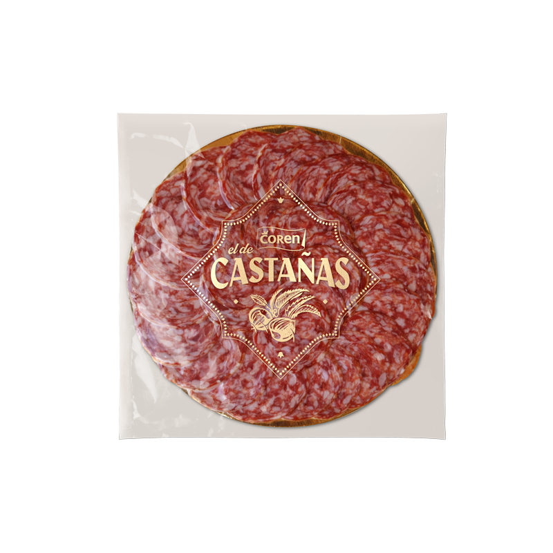 Pack 5 bandejas salchichón "El de Castañas" <br> 500 g